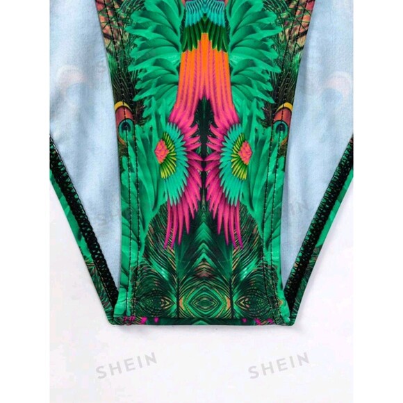 Peacock Print Bikini Set X-LARGE (12) - Picture 6 of 7